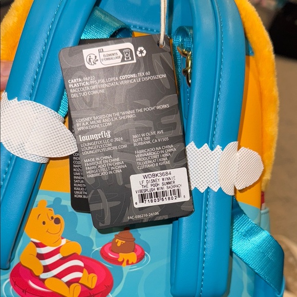 NWT! Loungefly Winnie The Pooh Summer Vibes Plush Mini Backpack - Picture 6 of 10
